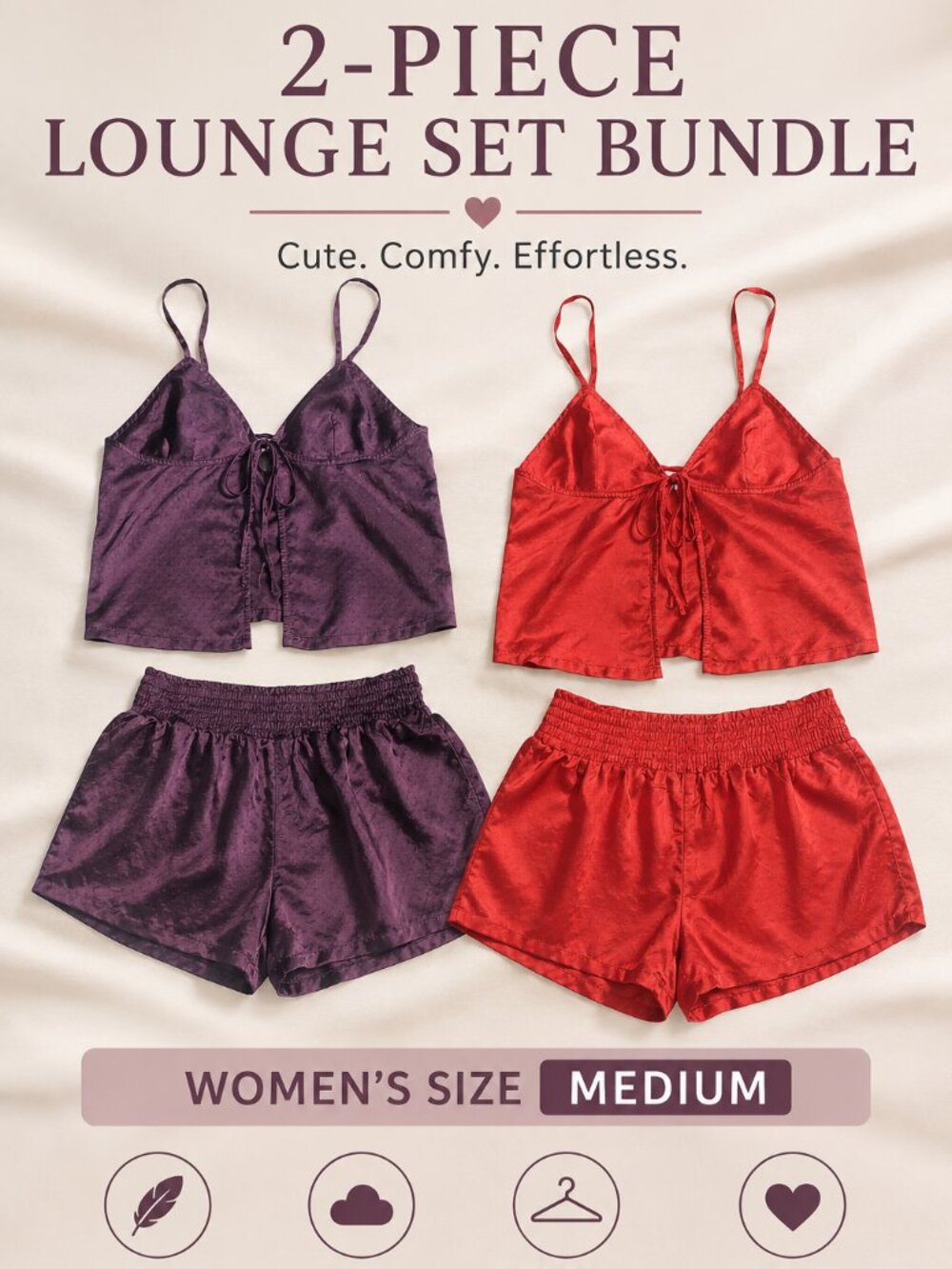 Set of 2 Women’s Lounge Sets, M